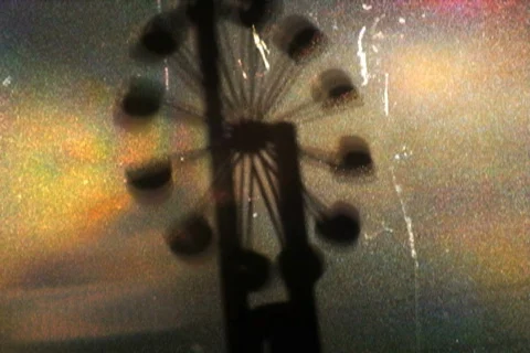 Roundabout Wind Mill Processed - Vintage Super8 Film Stock Footage 474697