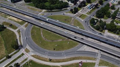 Roundabout in Zagreb Stock Photos