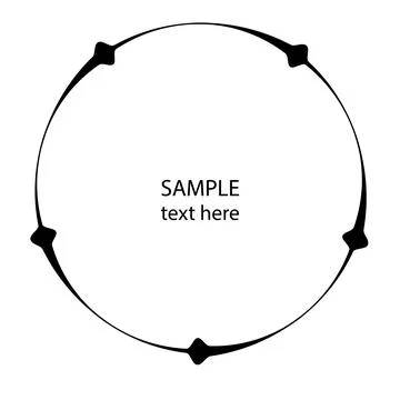 Rounded abstract black shape Stock Illustration