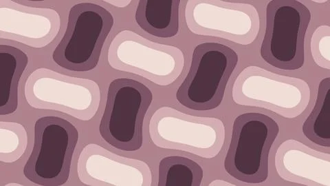 Rounded abstract forms overlap across a dusty rose, plum and cream palette,.. 스톡 일러스트