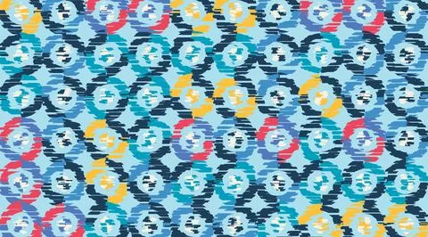 Rounded Abstract glitch colorful background eye illustration corporate Stock Illustration
