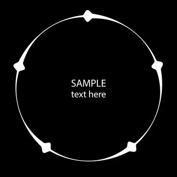 Rounded abstract white shape 스톡 일러스트