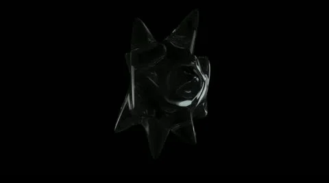 Rounded and transparent shape rotating - Loop Stock Footage 12321583