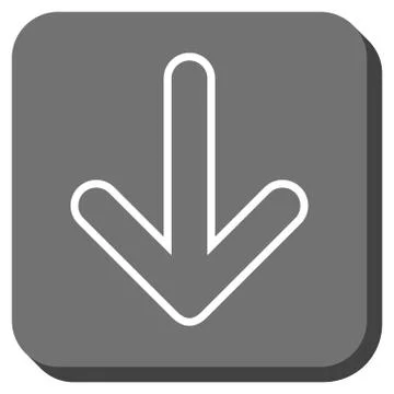 Rounded Arrow Down Rounded Square Vector Icon Stock Illustration