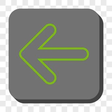 Rounded Arrow Left Rounded Square Button Illustrazione stock