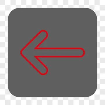 Rounded Arrow Left Rounded Square Button Stock Illustration
