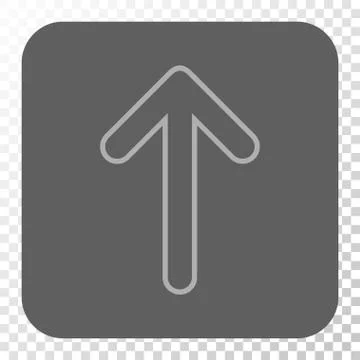 Rounded Arrow Up Rounded Square Button Illustrazione stock