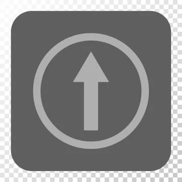 Up Rounded Arrow Rounded Square Button Illustrazione stock