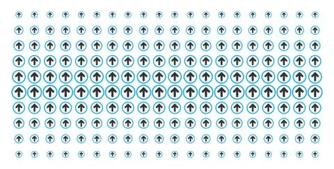 Rounded Arrow Shape Halftone Pattern Stock Illustration