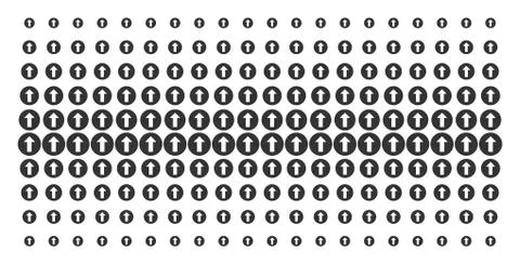 Rounded Arrow Shape Halftone Pattern イラスト素材