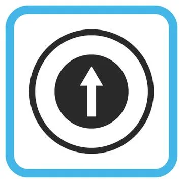 Up Rounded Arrow Vector Icon In a Frame Stock Illustration