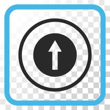 Up Rounded Arrow Vector Icon In a Frame Stock Illustration