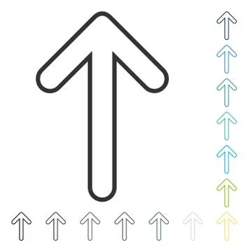 Rounded Arrow Up Vector Icon 스톡 일러스트