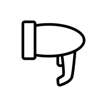 Rounded barcode scanner icon vector outline illustration Stock-Illustration