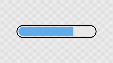 Rounded Blue UI Loading Progress Bar Overlay on Transparent Background 動画素材 330384052