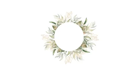 Rounded Botanical Wreath Frame 스톡 동영상 277914102