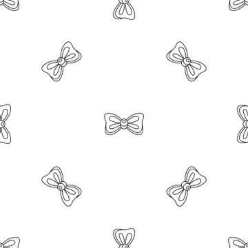 Rounded bow tie pattern seamless vector Stock Illustration