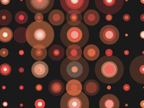 Rounded bubbles on dark background Stock Illustration