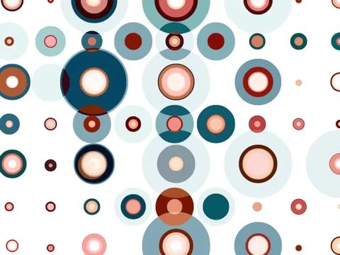 Rounded bubbles on white background Stock Illustration