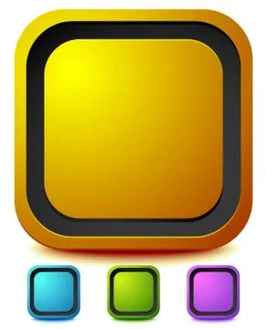 Rounded button, tag, label with blank, empty space Stock Illustration