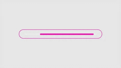 Rounded capsule pink progress bar flat UI element animation Stock Footage 340284603