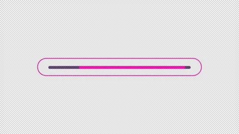 Rounded capsule pink progress bar animated loading bar on dark background Stock Footage 342241869