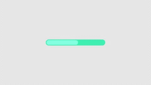 Rounded capsule progress bar with smooth green fill UI overlay element animation Stock Footage 336186828