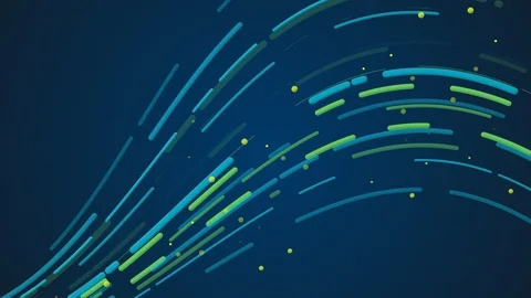 Rounded Cartoon Multicolored Lines Background Looped Animation Stock Footage 124159848
