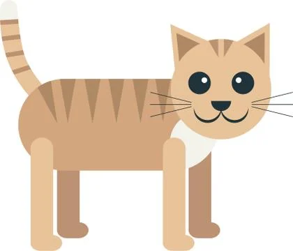 Rounded Cat Stock Illustration