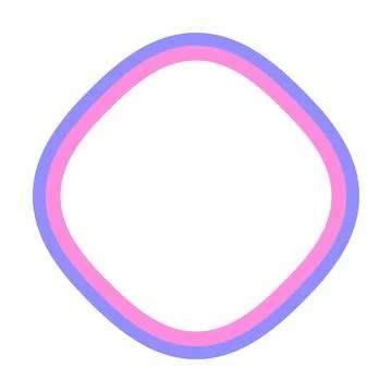 Rounded Circle Frame Vector Illustration Decorative Organic Border Abstract.. Stock Illustration