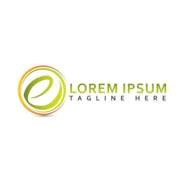 Rounded circle vortex initial E Letter Logo Design vector illustrations Stock Illustration