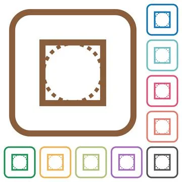 Rounded corner settings simple icons Stock Illustration