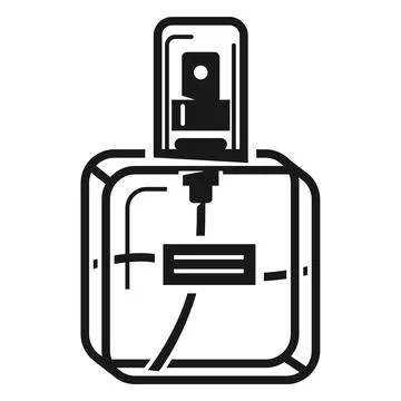 Rounded corners perfume bottle icon, simple style Stock-Illustration