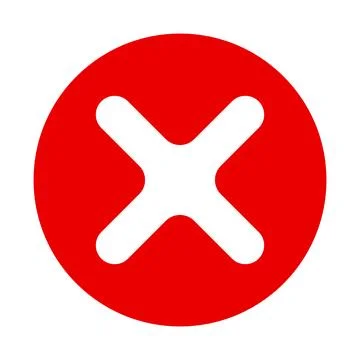 Rounded cross mark icon. Vector. 스톡 일러스트