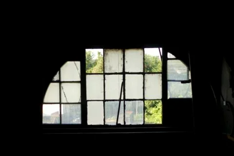 Rounded dirty window set Stock Photos