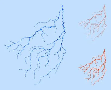 Rounded Dot Lightning Icon Mosaic Illustrazione stock