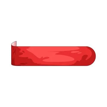 Rounded end ribbon illustration Stock Illustration