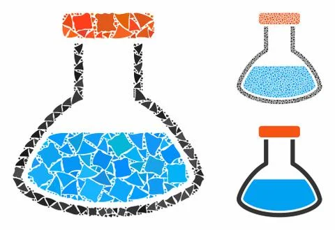 Rounded flask Mosaic Icon of Joggly Parts イラスト素材