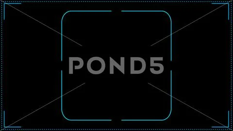 Rounded Focus Frame  Overlay, Cyan Vector Selection Border with Soft Corner.. 스톡 일러스트