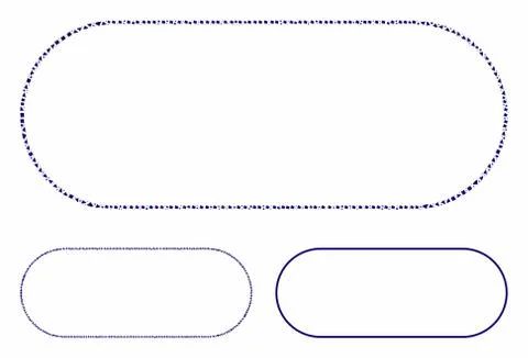 Rounded frame Composition Icon of Irregular Pieces Stock Illustration