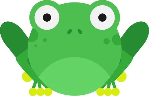 Rounded Frog Stock Illustration