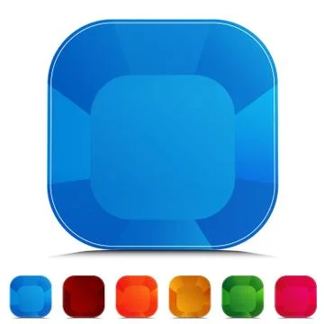 Rounded gemstone button set Stock Illustration