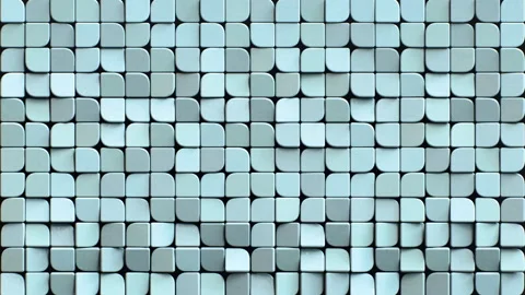 Rounded Geometric Shapes with Ceramic Texture 3D Render Seamless Loop Animation 스톡 동영상 336561186