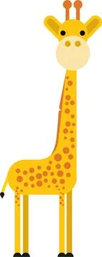 Rounded Giraffe Stock Illustration