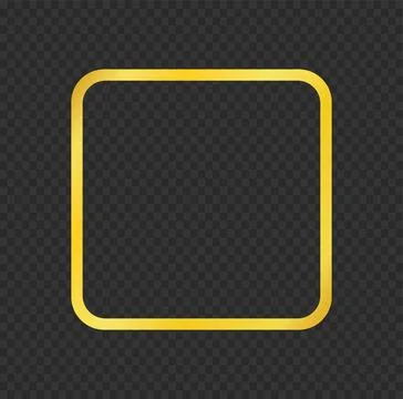 Rounded Gold Frame Transparent Backdrop イラスト素材