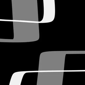 Rounded Gray and White Bands on Black Stock Illustration