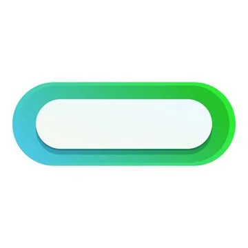 Rounded green and blue gradient button with blank space for text Stock Illustration
