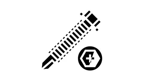 Rounded head screw glyph icon animation Vídeo Stock 165320030