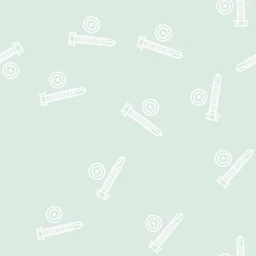 Rounded head screw line seamless pattern Stock Illustration