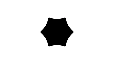 Rounded Hexagon Morph to Cube Floral Geometric Shapes Mask Video stock 118985943